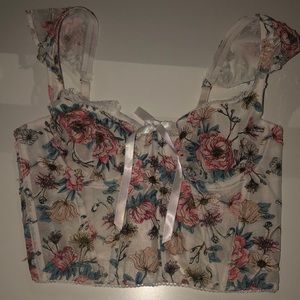 New Victoria Secret unlined floral bra top